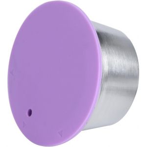 KAL-Acier Inoxydable Réutilisable, Capsule De Café En Acier Rechargeable À Plusieurs Reprises Avec Nestle Dolce Cup Fit Pour Gusto Makerwhite (Violet) - Neuf
