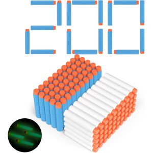 Eryi-Fléchettes Nerf 200 Pièces 7.2cm Mousse Recharge De Fléchettes Pour N-Strike Mega Elite Blasters Pistolet Jouet - Neuf