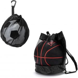 Sac De Football/Basket-Ball/Rugby Avec Filet Oxford Résistant Et Imperméable, 2 En 1 Sac De Transport Universel Léger Avec Mousqueton & Bandoulière Réglable (35x25cm +31x23cm) - Neuf