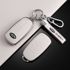 Étui pour clé de voiture en TPU,à la mode,pour Chery Omoda C5 5 fx 7 Tiggo 8 PLUS 8 Pro 7 Pro Arrizo 5 PLUS 2021 2022 2023,accessoires automobiles - Type F-white keyring - Neuf