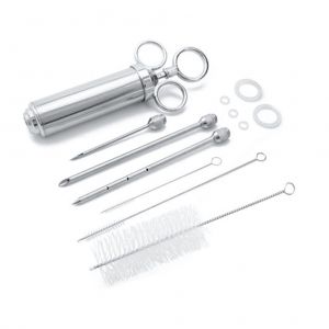 HJLIAN Ensemble d'injecteurs d'assaisonnement pour marinade de gril en acier inoxydable Injecteurs de viande de dinde Kit d'injection de seringue de cuisson - Neuf