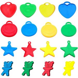 ChicSlick-12 Pièces Poids De Ballons En Plastique Pour Ballons À L'Hélium, En Forme D'Étoile, Colorés Pour Mariage, Anniversaire, Décoration De Fête, Helium Pour Ballon, Bonbonne, Gonfler (C[X2260] - Neuf