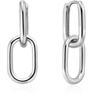 Kal-Boucles Pendantes Carrées En Avec Pendentif En U - Boucles D'oreilles Minimalistes - Double Cercle - Bijoux Fantaisie - Boucles D'oreilles Pendantes - Ensemble De Boucles D'oreilles - Neuf