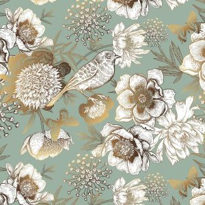 Kalanka-Papier Peint Autocollant, Fleuri, Feuilles, 44cmx300cm, Auto-Adhésif, Imperméable, Décoratif, Pour Meuble Decoratif Salon Salle De Bain Chambre Armoire Porte Murale - Neuf