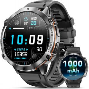 Montre Connectée Homme Bt13 Batterie 1000mah Écran Amoled 1,73 Pouces Chat Gpt Smartwatch Ip68 Étanche 100 Modes Sportifs Montre Fréquence Cardiaque Spo2 Sommeil Moniteur Pour Android/Ios - Neuf