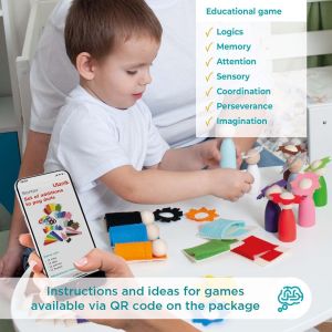 Montessori Play Large Dolls Accessories 3 Years + Felt Toy for Learning-12 Colours Hats,Beds,Scarves and Flower Hats - Neuf