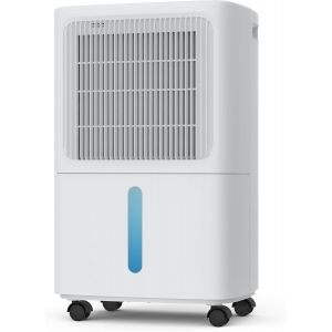 GUES-Deshumidificateur D Air 12L, Déshumidificateur Maison Electrique Silencieux Con 3 Modes, Minuterie 24H, Séchage Du Linge, Drainage Continu, Arrêt Auto, 30M² Avec Pour Salles De Bains, Chambres - Neuf