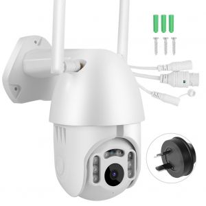 Camera de securite dome exterieure PTZ 1080P, etanche, WiFi, TUYA IP CCTV, compatible ONVIF 100-240 V (AU) - Neuf