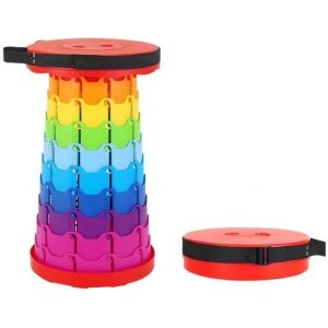 Tabouret De Camping Télescopique Portable Avec Coussin Moelleux - Léger, Compact, Capacité De 184 Kg, Idéal Pour Les Aventures En Plein Air - Neuf