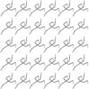 Lot de 50 Crochets pour panneaux perfor&eacute;s Crochets en m&eacute;tal pour Panneau perfor&eacute; accessoires pour panneaux perfor&eacute;s crochets de garage Organisation (5 x 2,5 x 3 cm) - Neuf