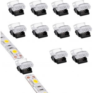 Lot De 10 Connecteurs De Bande Led Rgbww &Agrave; 6 Broches, Bande De Connexion De Bande Led, Bornes D'Utilisation Non &Eacute;tanches, 12 Mm, Rgb + Cct, Bande Led - Neuf