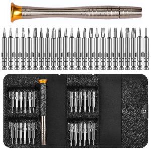 Jeu de 25 mini tournevis de pr&eacute;cision pour appareils &eacute;lectroniques et lunettes - Neuf
