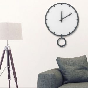 HJLIAN Horloge murale classique silencieuse de forme ronde et simple pour la maison et le bureau - Neuf