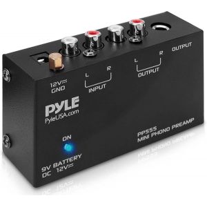 Préampli Phono Pour Platine Vinyle Mini Électronique Audio Stéréo Préamplificateur Pour Phonographe Entrée Rca, Sortie & Fonctionnement Ultra-Basse Bruit Alimenté Par Adaptateur Dc 12 Volts - Neuf