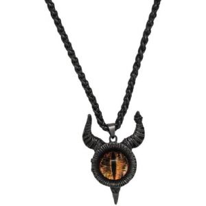 Trahoo-Collier Homme Pendentif Homme Style Mystique Cordon Cuir Caoutchouc Unisexe Mode Homme Femme Jeune Cadeau - Neuf
