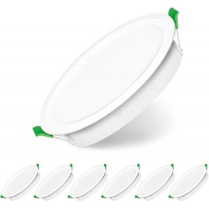 Jaenmsa Spot Led Encastrable Salle De Bain,Spots Led 230v, 10w Trou ¿ 95-105mm, Ip44, Dimmable, Spot Led Encastrable Extra Plat, Blanc Chaud 3000k Blanc Neutre 4000k Blanc Froid 6500k, Lot De 6 - Neuf