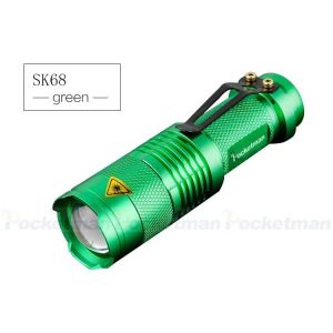 Hutp-Mini Lampes De Poche Super Lumineuses,Mise À Niveau,Lampe De Poche Led,Torche Étanche,Zoomable,Lampe De Poche Tactique,Lumière D'urgence-1pcs-Lightgreen - Neuf