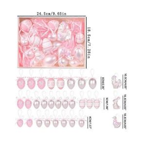 D&eacute;coration De Vacances D'oeufs De P&acirc;ques D&eacute;coration D'oeufs &Agrave; Suspendre Pour C&eacute;l&eacute;bration Du Printemps - Neuf