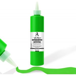 Teinture pour tissu 500 ml. Peinture textile r&iquest;&iquest;sistante au lavage. Peinture pour tissus clairs. Lavable en machine, r&iquest;&iquest;sistante au lavage, vert fluo - Neuf