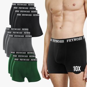 Kgabery-Boxer Homme Coton (Lot De 10),Calecon Homme Coton Avec Ceinture Élastique,Sans Étiquette,Coupe Élastique,Très Doux Et Respirant,Convient Pour Les Sports D'été - Neuf