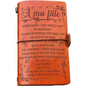 Cadeau Fille Cadeaux D'anniversaire De Graduation-À Ma Fille Cuir Journal-Profiter De La Ballade Ne Jamais Oublier Votre Chemin Du Retour Domicile Carnet De Voyage De 140 Pages Cahier - Neuf