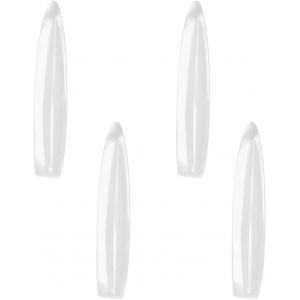 lbgwp60-LotDe 6 Mini Poignées Autocollantes Transparentes En Polyuréthane Pour Porte Coulissante Ovale Pour Fenêtre, Armoire, Tiroir, Porte En Verre - Neuf