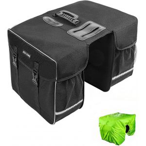 Subzonal-Sacoche De V&eacute;lo Porte Bagage, 30l Sac De V&eacute;lo Double Arri&egrave;re Avec Housse De Pluie - Neuf