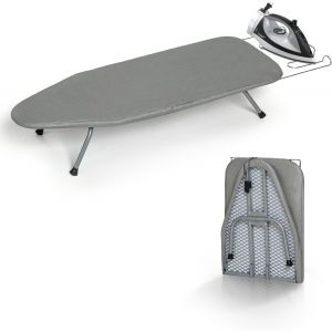 MEVRONISSHOP-Mini Planche &agrave; Repasser Pliable en m&eacute;tal avec Repose-Fer, Petite Planche &agrave; Repasser Portable avec Housse en Coton r&eacute;sistante &agrave; la Chaleur, Mini Planche &agrave; Repasser pour Petit Espace et Vo - Neuf