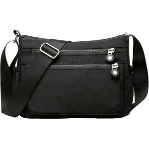 KALANKA-Sac Bandouli&egrave;re Femme, Sac a Main Multipoches Sacoche Femme Bandouli&egrave;re, Besace Loisir, R&eacute;glable Besace pour Shopping, Voyage, Travail, pour &Eacute;cole Usage Quotidien - Neuf