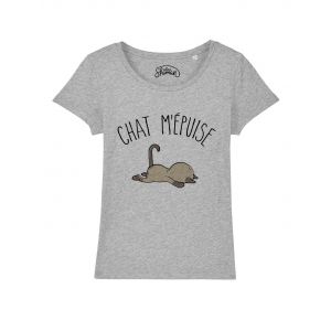 Tshirt Femme Chat M'epuise - Neuf