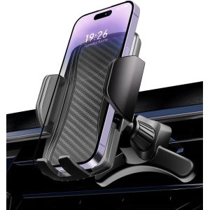 Mdy-Support Telephone Voiture Grille Aeration, Porte Téléphone Voiture, Accroche En Acier, 360° Rotation, Bouton De Libération, Socles Téléphone Portable Automobile Pour Smartphone Iphone 4-7 In - Neuf
