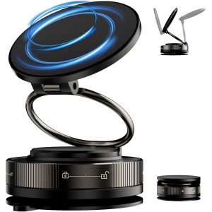 pour MagSafe Voiture Support Telephone Voiture Magnetique Rotatif &agrave; 360&deg; Magn&eacute;tique R&eacute;glable Tableau De Bord Pare-Brise Ventouse T&eacute;l&eacute;phone Portable pour iPhone 17 16 Pro 15,pour Samsung S25 S24 - Neuf