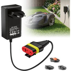 MEVRONISSHOP-28v 1.3a Adaptateur Secteur, 28v 1.3a Adaptateur Chargeur Alimentation Avec C&acirc;ble De 20 Cm, Chargeur De Batterie Compatible Avec Husqvarna Automower 105, 310, 315, 315x, 305, 310 Tondeus - Neuf