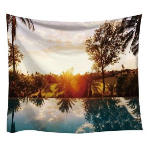 HJLIAN Tapis de plage suspendu motif mer et coucher de soleil, tapisserie pour pique-nique #2 150 x 130 cm - Neuf