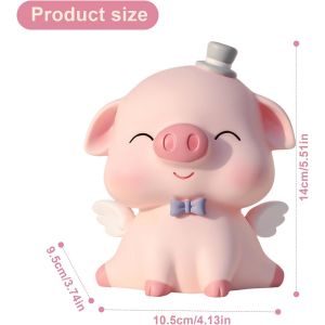 TZF-Tirelire cochon rose, Kawaii, en plastique, à ouvrir, pour filles et garçons - Neuf