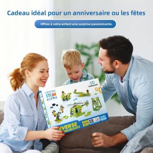 Blocs de construction &eacute;ducatifs STEAM : Montage cr&eacute;atif &eacute;ducatif, d&eacute;veloppe la coordination ?il-main, jouet d'assemblage intelligent pour enfants - Neuf