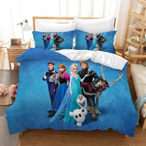 Parure De Lit Pour Enfant - Motif : La Reine Des Neiges Elsa Et Anna - En Microfibre - Avec Taies D'oreiller (, X Cm) - Neuf