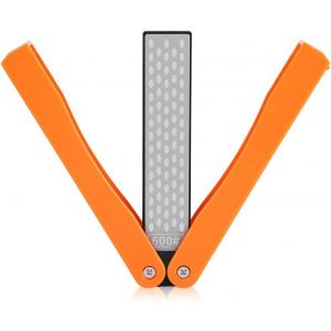 Mevronisshop-Pierres &Agrave; Aiguiser, Aff&ucirc;teur De Couteau Double Face Pliable Pour Ordinateur De Poche, Grain 400/600(Jaune) - Neuf