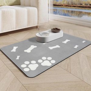 Tapis De Gamelle Pour Chien Et Chat-Antidérapant-Super Absorbant-Séchage Rapide-Pour Animaux De Compagnie-60 X 40 Cm.[X252] - Neuf