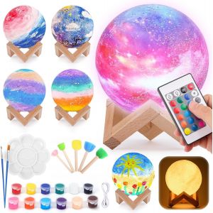 Eryi-Cadeau Fille 7 8 9 10 Ans: Jouet Enfant 5 6 7 8 Ans Activites Manuelles Pour Enfants Loisirs Créatifs Fille 8-9-10-11 Ans Kit De Peinture Lampe Lune Veilleuse Cadeau Anniversaire Fille Garcon 3- - Neuf