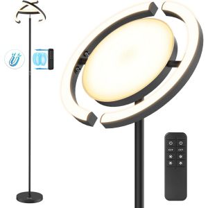 Lampadaire, 3000k-6000k Temp&eacute;rature De Couleur & Gradation Continue, Avec T&eacute;l&eacute;commande Et Commande Tactile, Lampadaire Led Sur Pied Pour Salon, Lumi&egrave;re Centrale Vers Le Haut, 36w - Neuf