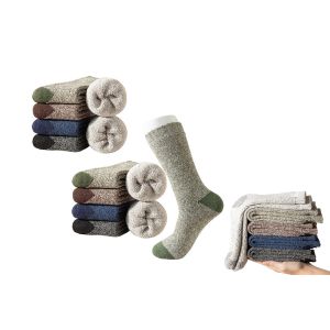 Lot De 10 Paires De Chaussettes De Randonn&eacute;e En Laine Thermique Pour Homme - Chaleur Et Confort En Hiver - Neuf