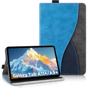 JGD-&Eacute;tui Coque pour Samsung Galaxy Tab A11+ Plus / A9 Plus 11 Pouces (2025/2023) - &Eacute;tui Housse de Protection Cuir PU avec Fonction Support/Portefeuille Coque Tablette Galaxy Tab A11+ (Bleu) - Neuf