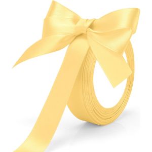 Bolduc Doré - Ruban Rouge,Or,Satin Pour Cadeau,Tissu,Ballon,Cheveux,Emballage,Couture,Bouquet Mariage - 1 Rouleau - Neuf