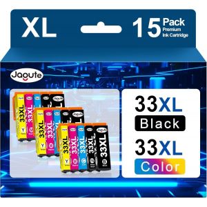 33Xl Lot De 15 Cartouches D'Encre De Remplacement Pour Epson 33Xl 33 Xl Compatible Avec Imprimantes Epson Expression Premium Xp 540 Xp-530 Xp-645 Xp-830 Xp-635 Xp-640 - Neuf