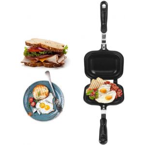 KALANKA-Po&ecirc;le &agrave; Sandwichs, Po&ecirc;le &agrave; Sandwich Antiadh&eacute;sive,Po&ecirc;les &agrave; Frire Double Face Grille-Pain &agrave; Sandwich Po&ecirc;les &agrave; Cr&ecirc;pes pour Camping et Ext&eacute;rieur, 16cm - Neuf