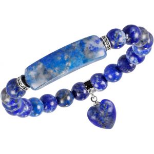 Eryi-Élastique Bracelet En Pierre Cristal Pour Femme, Yoga Chakra Rondes Perles D'énergie Protection Bracelet Avec C?ur Pendentif - Neuf