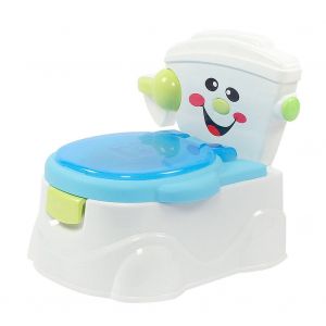 Toilettes Antiderapantes Pour Bebes Et Enfants, Design De Dessin Anime, Pot Et Siege D'apprentissage (Bleu) - Neuf