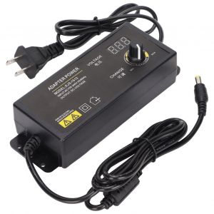 adaptateur secteur a tension reglable, regulation de vitesse, 3-24 V, 4 a, 90 W, affichage numerique LED, prise US 100-240 V - Neuf