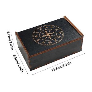 Porte-Cartes De Tarot Boîte De Bibelots En Bois Vintage Boîte À Bijoux C - Neuf